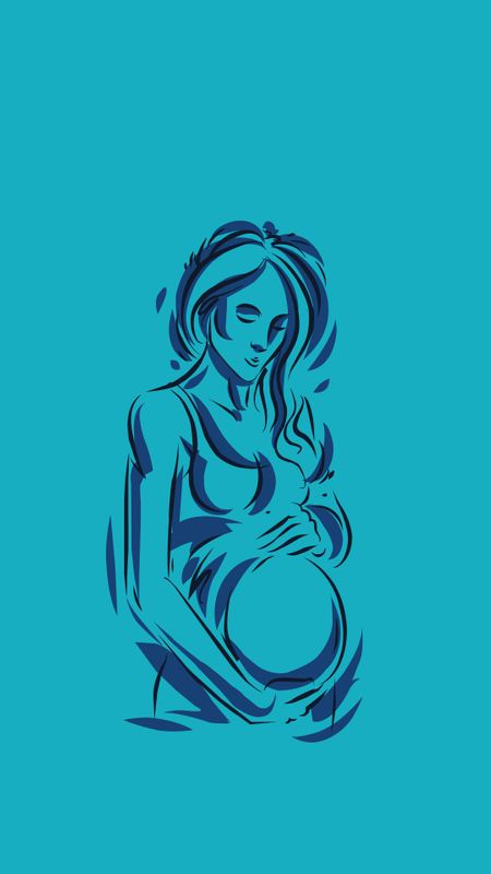 Pregnant woman sketch Wallpaper