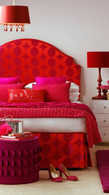 Red Colour | Red Bed | Red Room | Red Bedsheet Wallpaper