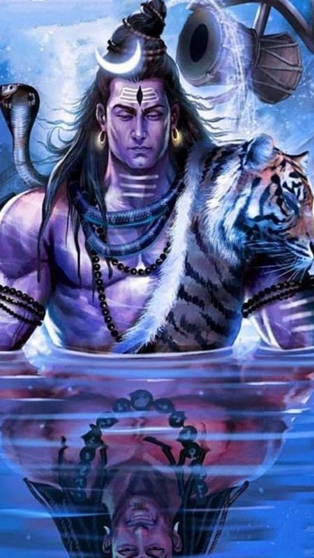 Rudra Shiva - Blue Theme - Lord Shiva Wallpaper