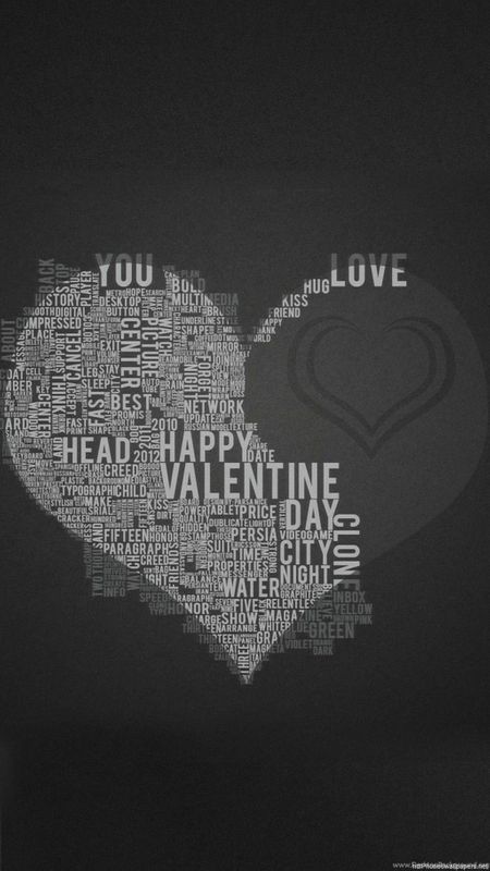 Black Heart - love form Wallpaper