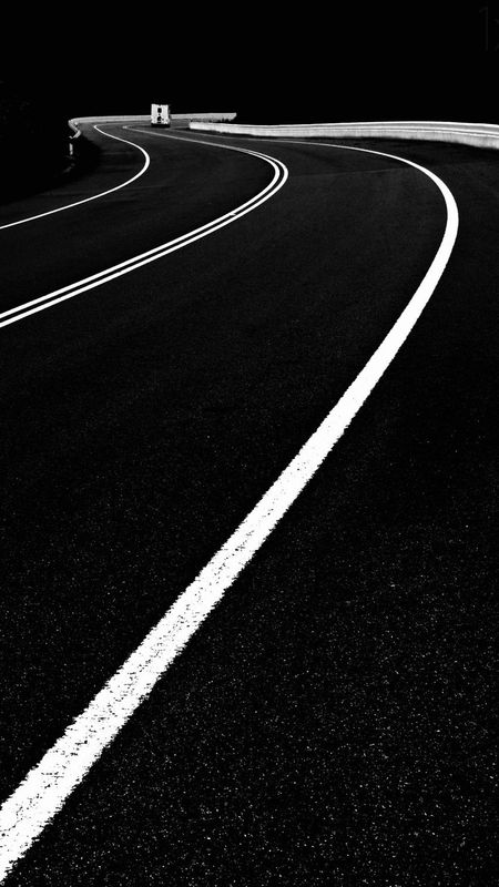 Black Colour | Black Colour Highway Road | Black Highway Road Wallpaper