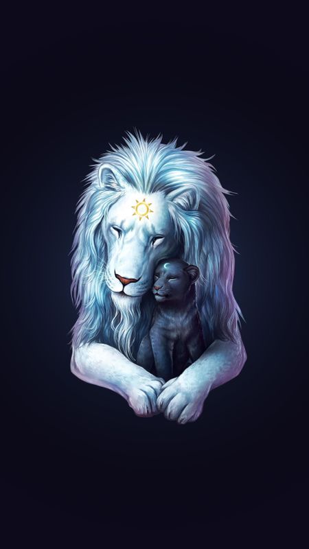 Blue Lion | Lion Wallpaper