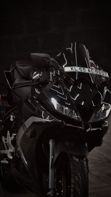 R15 Bike - Black Theme Wallpaper