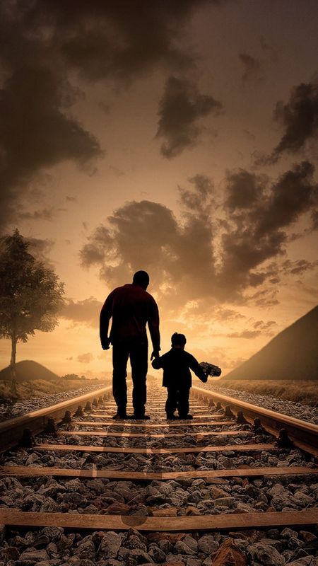 father and son love Wallpaper