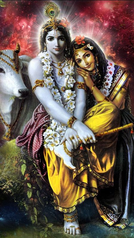 Radha Krishna - bhakti devotional god Wallpaper