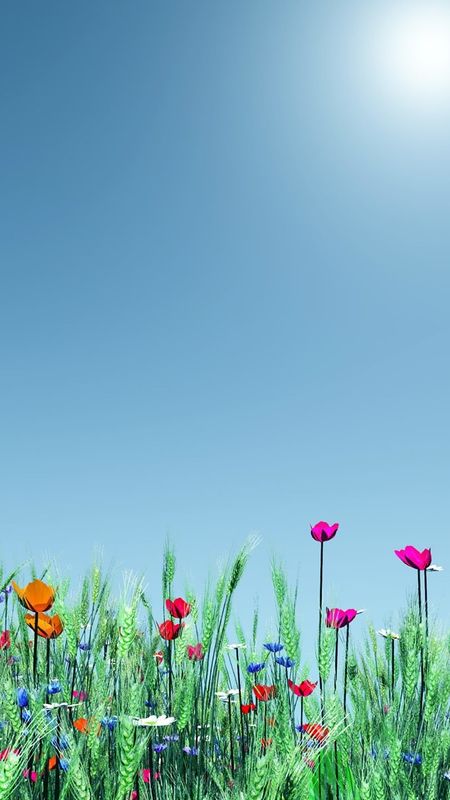 May Background - Blue Sky Wallpaper