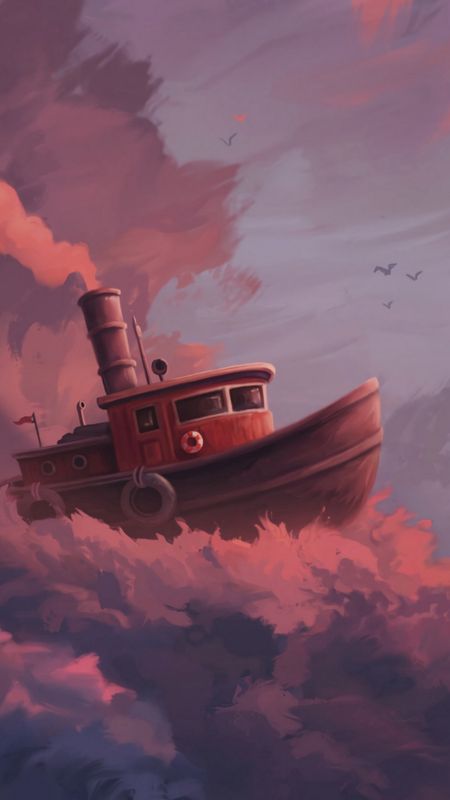 Ship on The Clouds Wallpaper