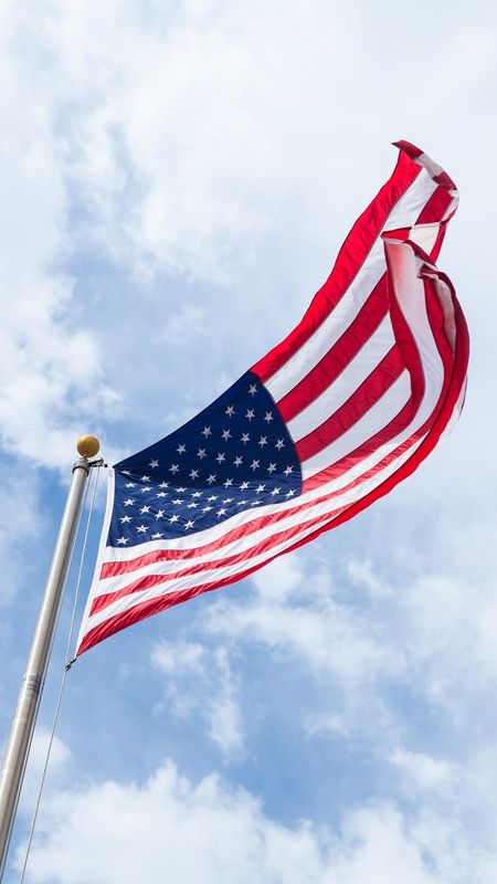 Memorial Day 2022 - USA Flag - Sky Blue - Background Wallpaper