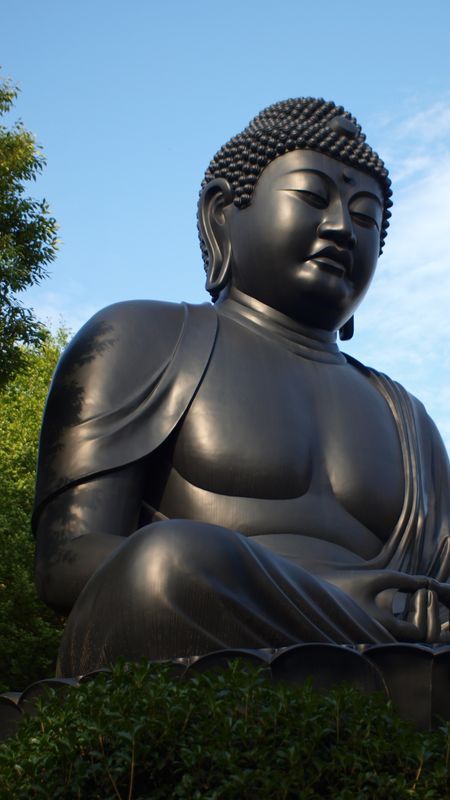Buddha | Black Statue Wallpaper