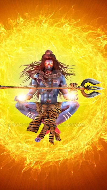 Rudra Shiva - Fire - Background Wallpaper