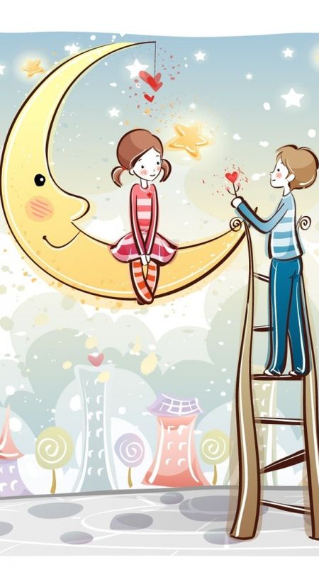 Couple Cartoon - Love - Couple Wallpaper