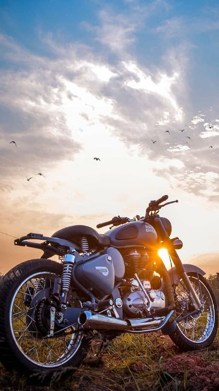 Bullet Bike | Blue Colour Bullet Bike | Royal Enfield | Royal Bike Wallpaper