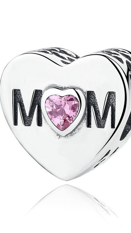 I Love You Mom - Silver Heart Wallpaper