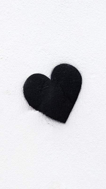 Black Heart - black love heart Wallpaper