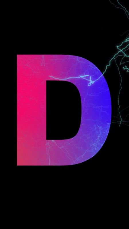 D Letter - Neon Alphabet Wallpaper