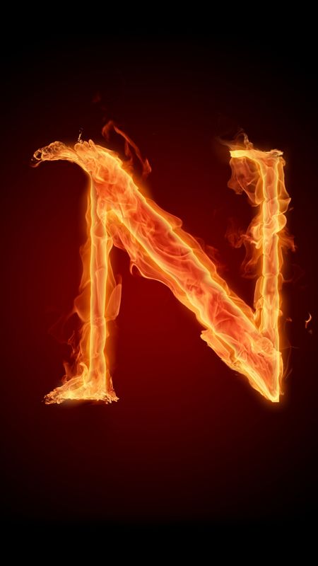 N Letter | Fire In N Letter | N Letter Logo | N Single Letter Wallpaper