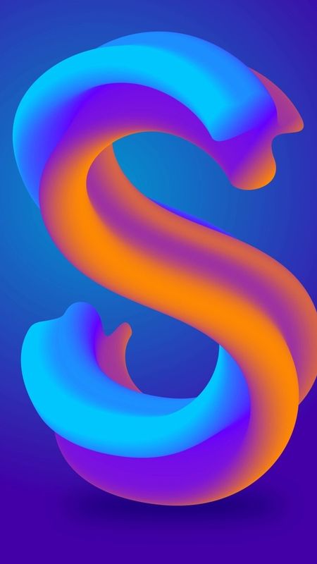 S Name Letter - Neon Letter Wallpaper