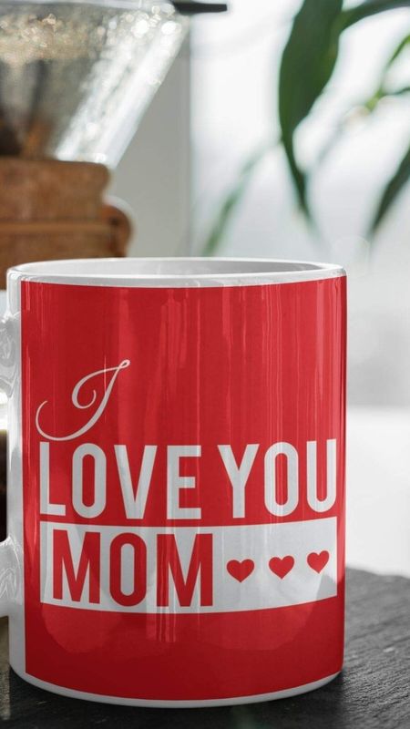 I Love Mom Dad - Love Mom - Coffee Mug Wallpaper