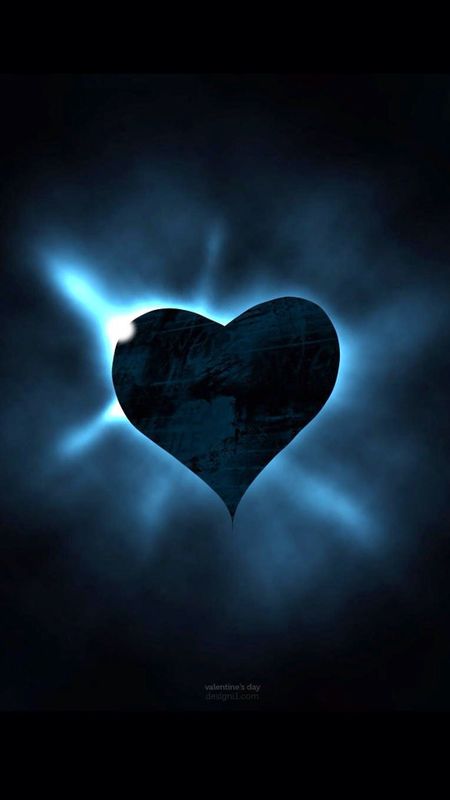 Blue Heart | Dark Heart Wallpaper