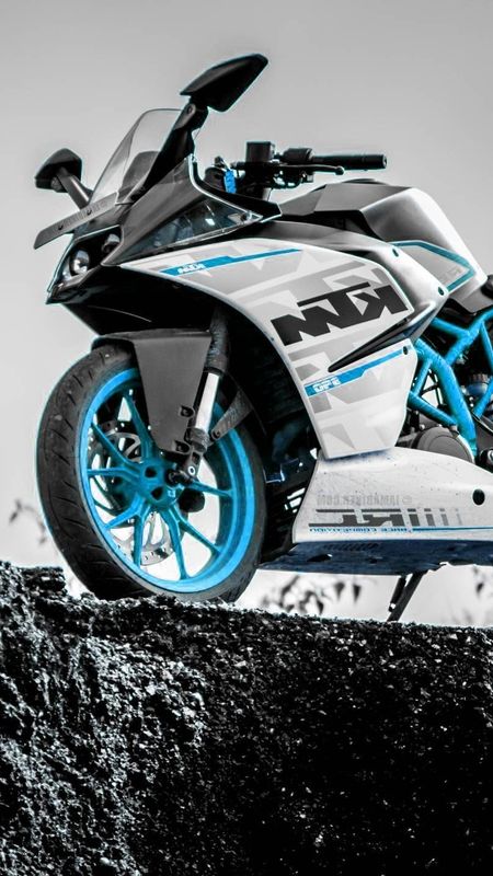 Ktm Bike - Blue And White - Bike Color Wallpaper