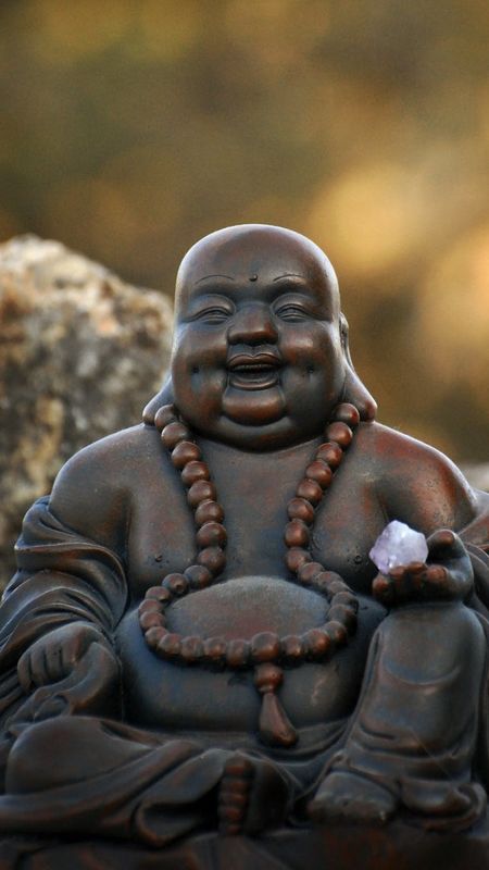 Laughing Buddha | Black Laughing Buddha Wallpaper