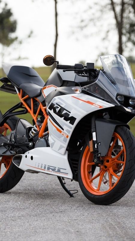 Ktm Bike - Road - Nature Background Wallpaper