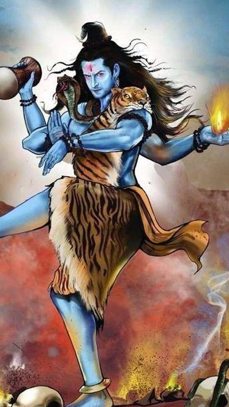 Rudra Shiva - Lord Shiva - Painting Wallpaper