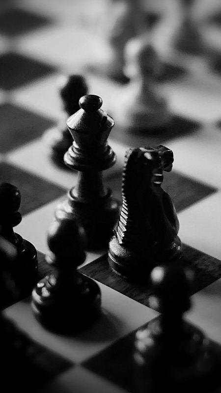 Black And White Chess Game Wallpaper