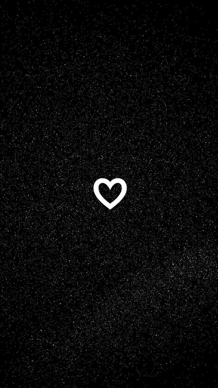 Black Heart - cute black heart Wallpaper