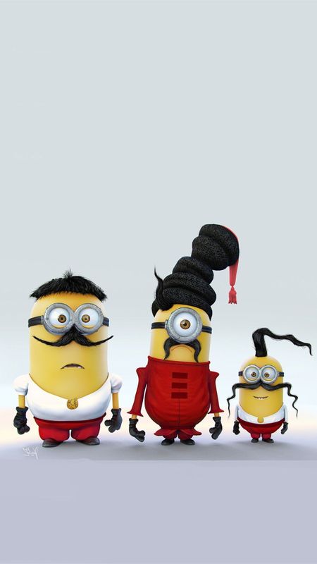 Three Minions Wallpaper