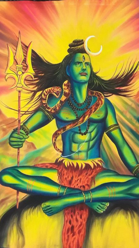 Rudra Shiva - Lord Shiva - Painting Wallpaper