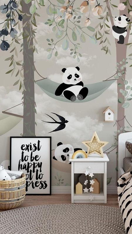 Peel And Stick - Panda Wallpaper