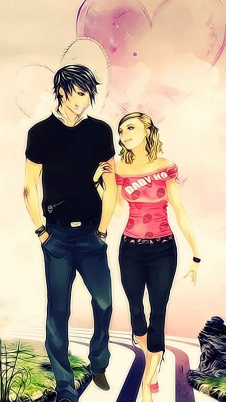 Couple Cartoon - Couple - Love Wallpaper