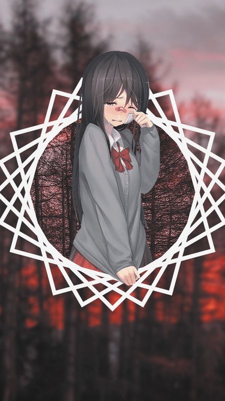 Depressing - Anime - Sad Girl - Background Wallpaper