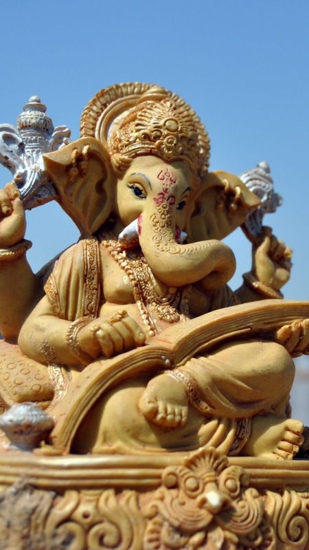 3d Ganesh - Big Statue Wallpaper