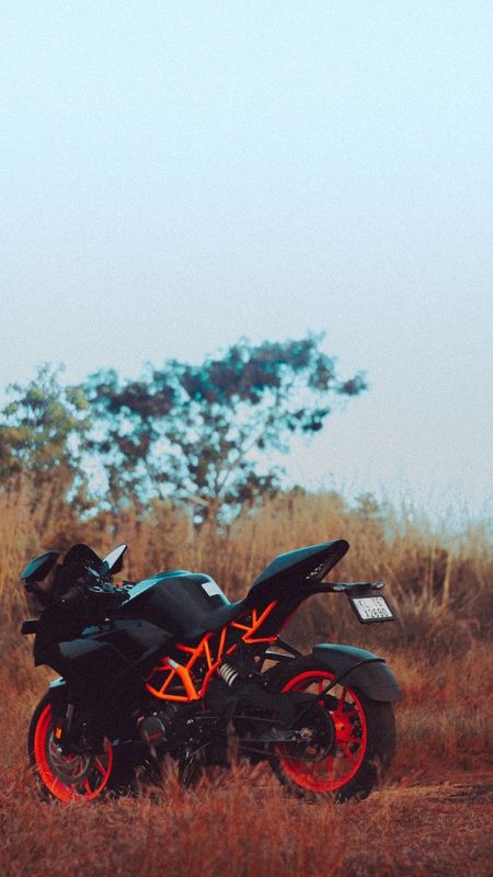 Ktm Bike - Grass Background Wallpaper