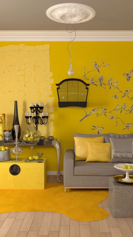 Yellow Colour | Yellow Colour Interior Wallpaper
