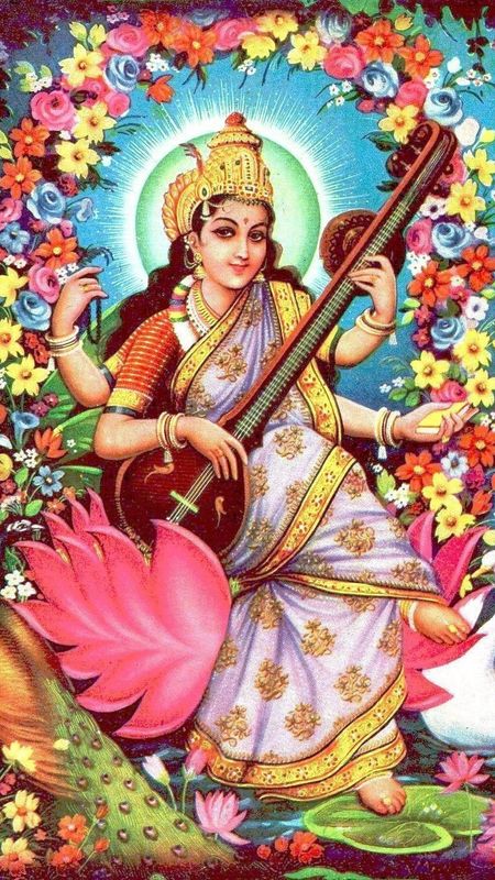 Saraswati Maa | Saraswati Mata Devi Wallpaper