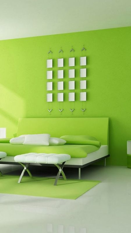 Clean - Green Color - Interior Wall Wallpaper