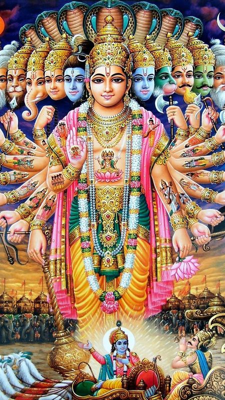 Krishna | Krishna Virat Roop | Vishu Deva | Narayan | God | Bhakti Wallpaper