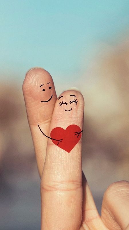 Finger Heart - Cute Finger - Heart Wallpaper