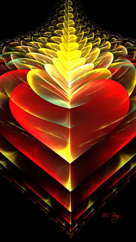 Beautiful Heart | Neon Heart Wallpaper