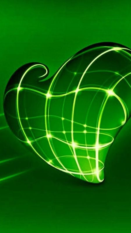 Green Heart | Green Heart Heart Wallpaper