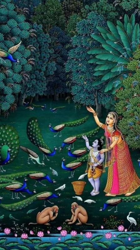 Krishna with Maiyya Wallpaper