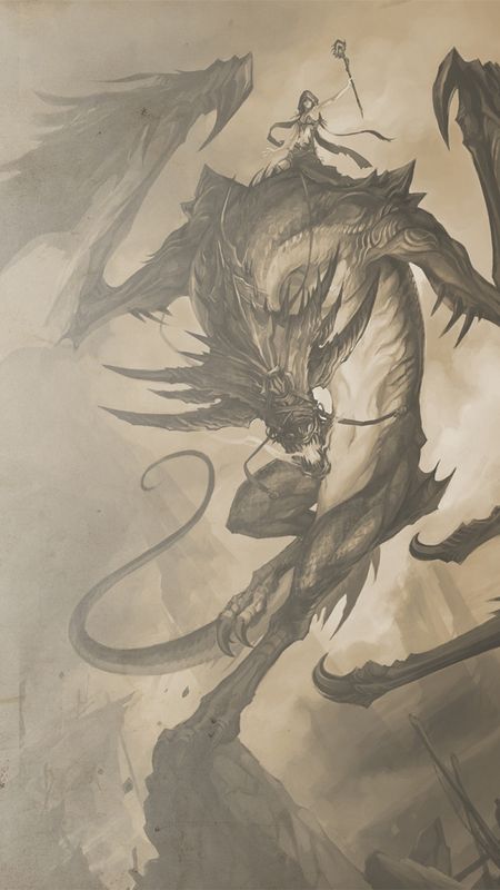 Dragon Sketch Wallpaper