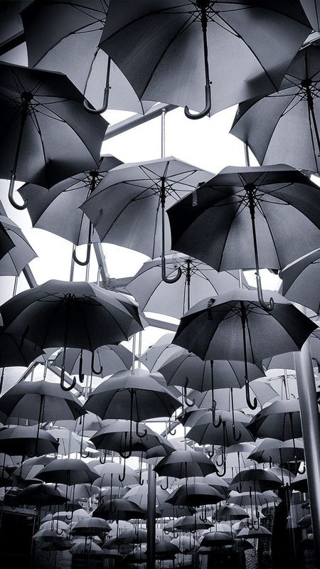 Black Aesthetic | Umbrellas Wallpaper