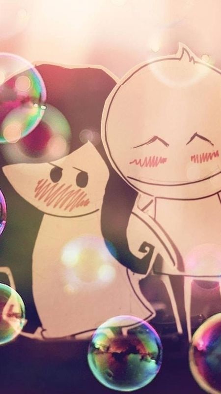 Couple Cartoon - Cute Couple - Sketch Wallpaper