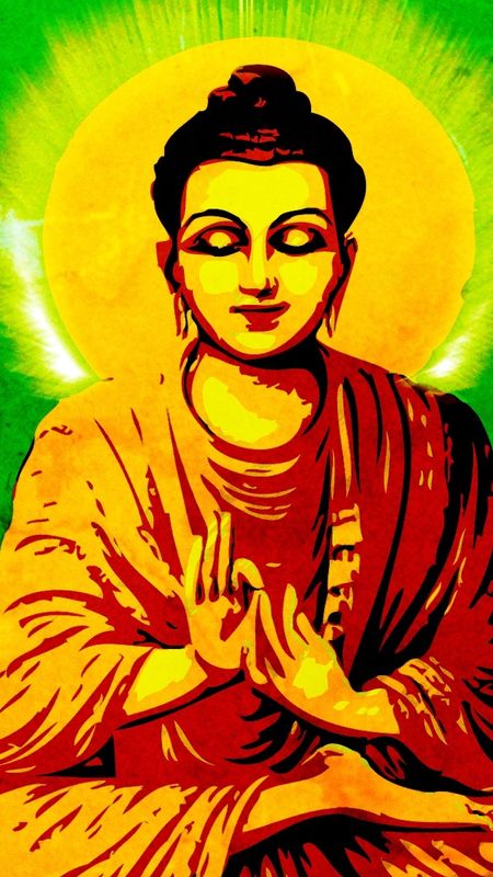 Bhagwan Buddha - Lord Buddha - Beautiful Painting Wallpaper