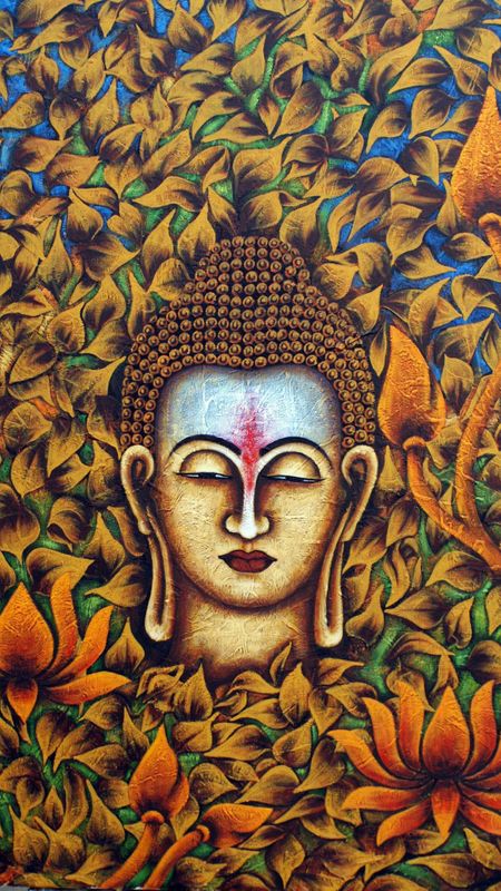 Lord Buddha | Painting Wallpaper