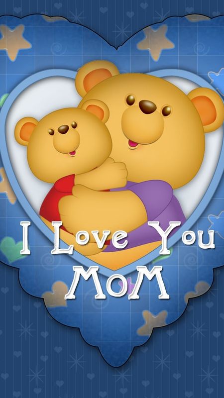 I Love You Mom - Cartoon - Teddy Bear Wallpaper